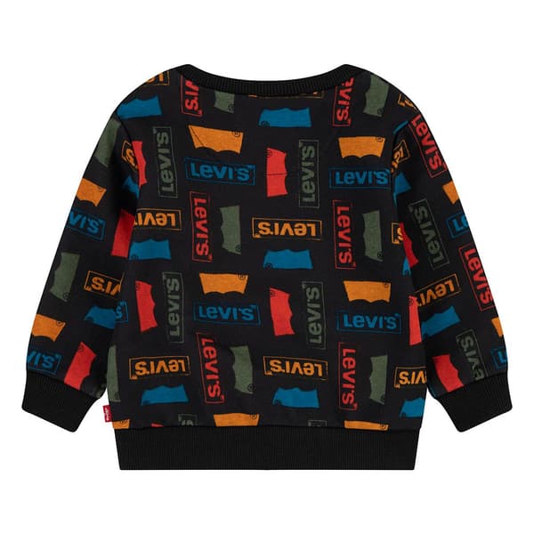 Levi´s ® Kids All Over Print Sweatshirt Sort 6 Months Dreng