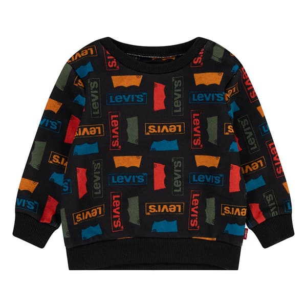 Levi´s ® Kids All Over Print Sweatshirt Sort 6 Months Dreng