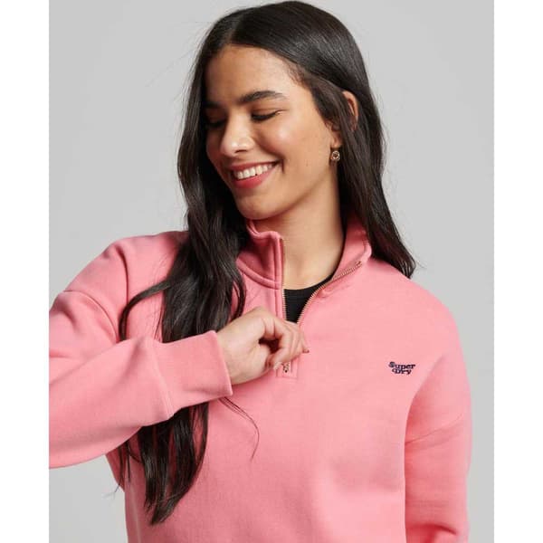 Superdry Puoliksi Vetoketjullinen Pusero Essential Pinkki 2XS Nainen