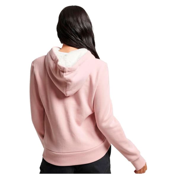 Superdry Luvtröja Luxe Metallic Logo Rosa 2XS Kvinna
