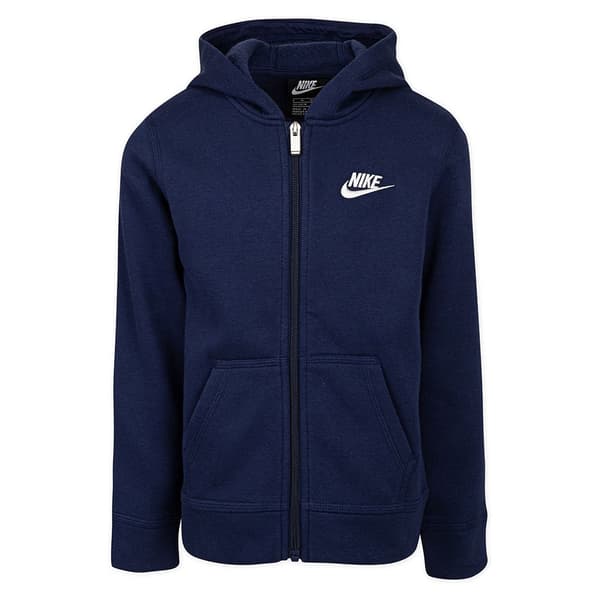 Nike Kids Sweatshirt Med Full Dragkedja Club Fleece Blå 6-7 Years