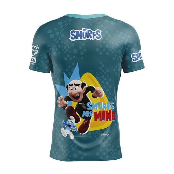 Otso Smølfer Kortærmet T-shirt Gargamel Blå S Mand