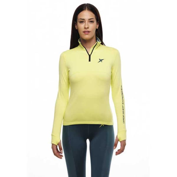 Drop Shot Halv Lynlå Sweatshirt Famara Gul XS Kvinde