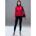 Miniatyrbillede 5 af 6: Drop Shot Halv Lynlå Sweatshirt Fatna Rosa S Kvinde