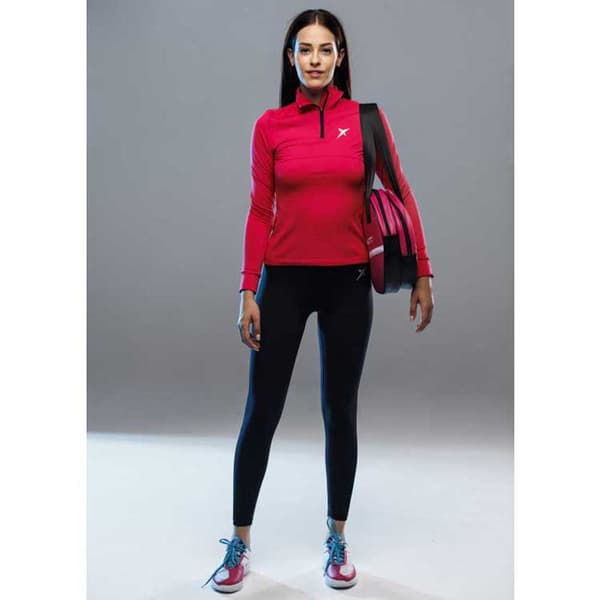 Drop Shot Halv Lynlå Sweatshirt Fatna Rosa S Kvinde