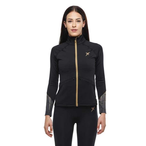 Drop Shot Sweatshirt Med Fuld Lynlås Maday Sort 2XS Kvinde