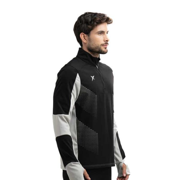 Drop Shot Halv Lynlå Sweatshirt Winka Campa Sort L Mand