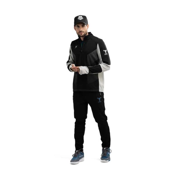 Drop Shot Halv Lynlå Sweatshirt Winka Campa Sort L Mand