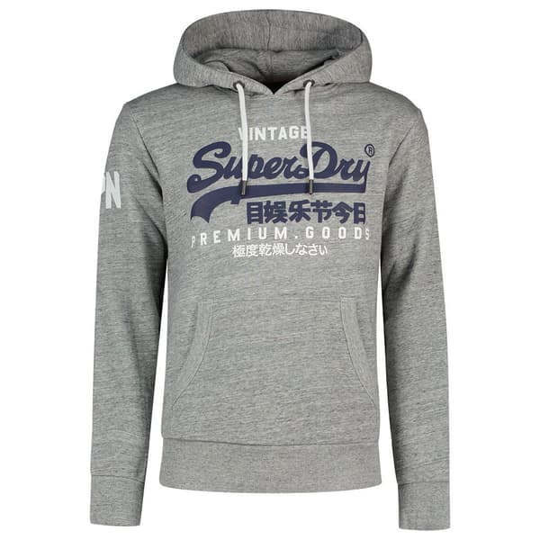 Superdry Luvtröja Vintage Logo Grå L Man