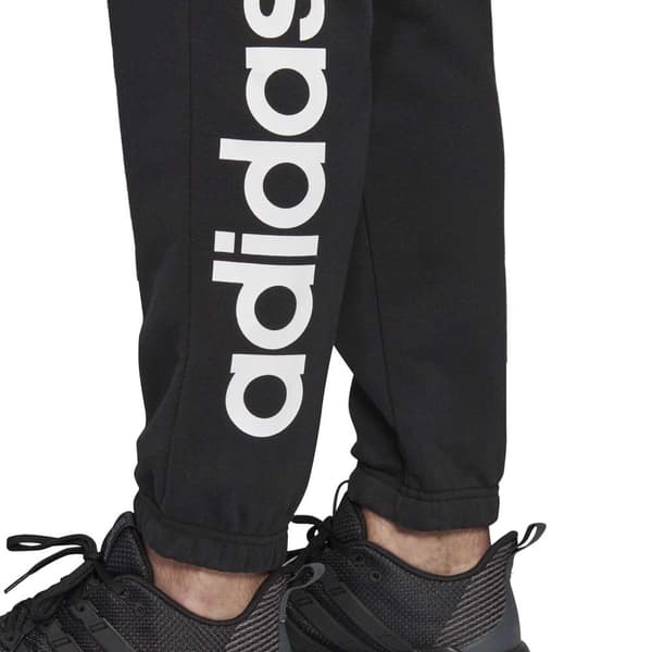 Adidas Lange Bukser Essentials Linear French Terry Sort S / Regular Mand