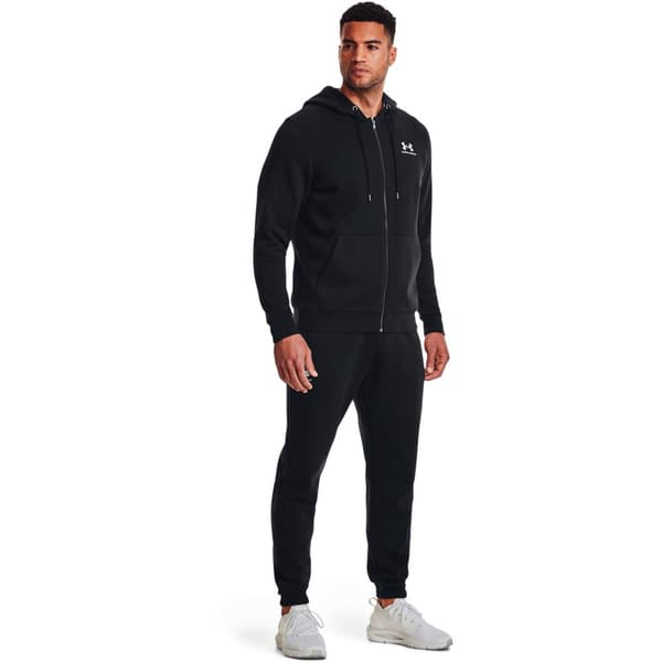 Under Armour Sweatshirt Med Fuld Lynlås Essential Fleece Sort L / Regular Mand