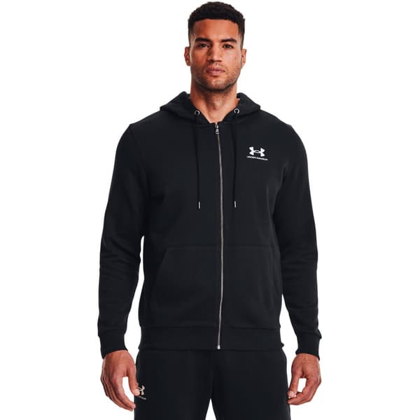Under Armour Sweatshirt Med Fuld Lynlås Essential Fleece Sort L / Regular Mand