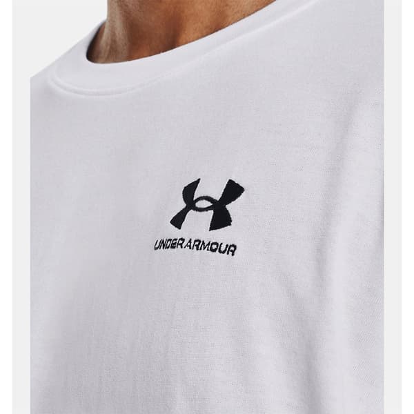Under Armour Kortärmad T-shirt Logo Embroidered Heavyweight Vit 2XL Man