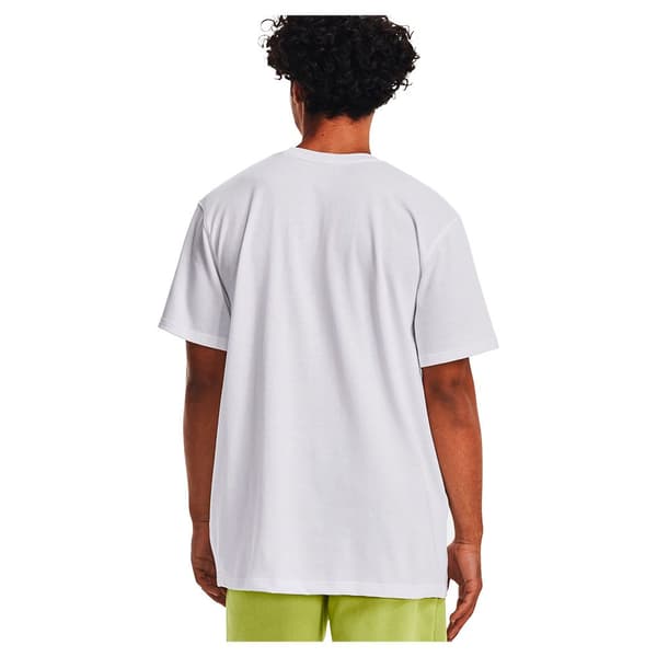 Under Armour Kortärmad T-shirt Logo Embroidered Heavyweight Vit 2XL Man