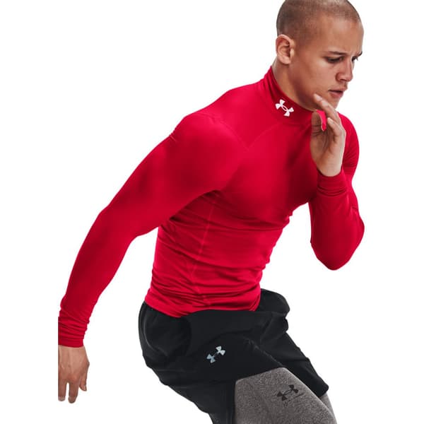 Under Armour Långärmad T-shirt Cg Armour Comp Mock Röd M / Regular Man