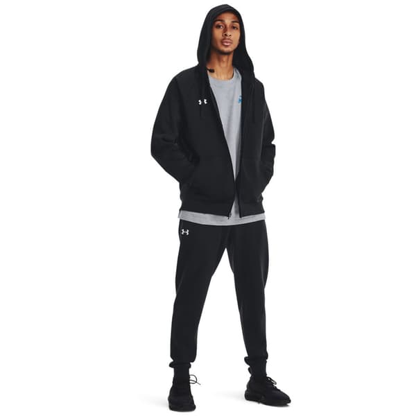 Under Armour Sweatshirt Med Full Dragkedja Rival Fleece Svart L / Regular Man