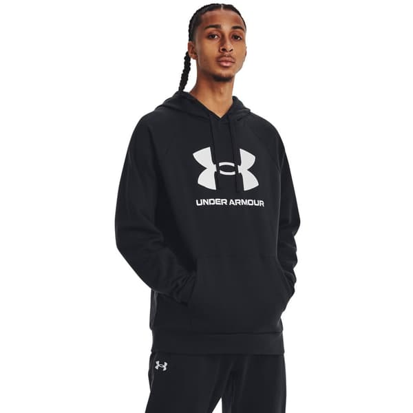 Under Armour Hættetrøje Rival Fleece Logo Sort M / Regular Mand