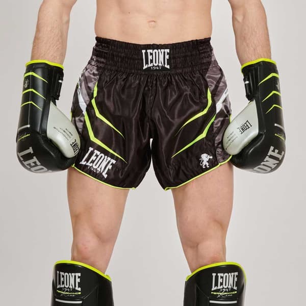 Leone1947 Thaibox Trunks Revo Fluo Svart M Man