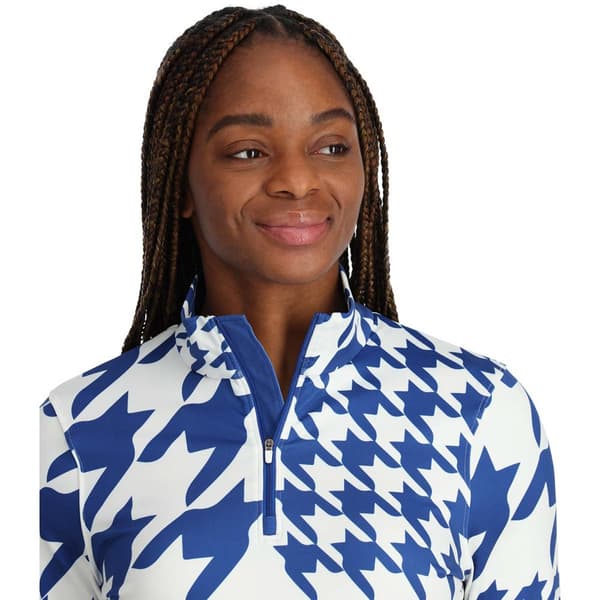 Spyder Halv Lynlå Sweatshirt Houndstooth Flerfarvet L Kvinde