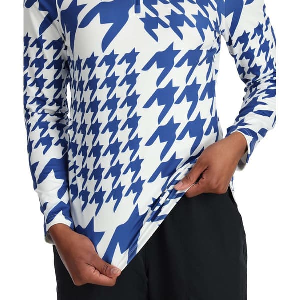 Spyder Halv Lynlå Sweatshirt Houndstooth Flerfarvet L Kvinde