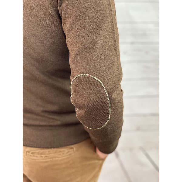 Pasion Morena V-hals Sweater Basic Contrast Tweed Brun M