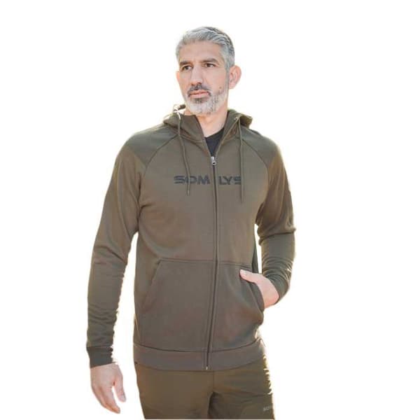 Somlys Sweatshirt Med Full Dragkedja 700 Brun 2XL