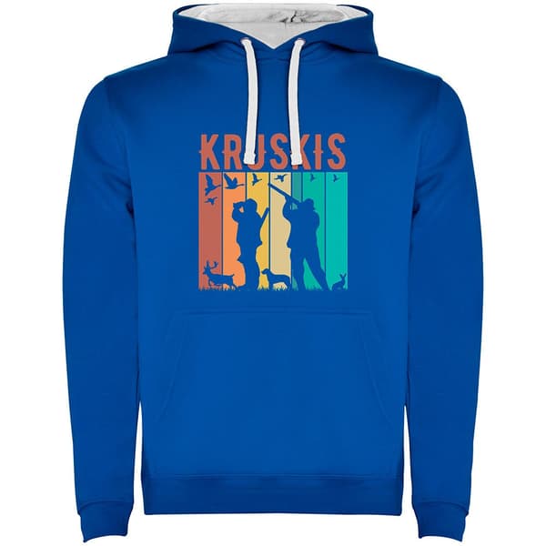 Kruskis Tvåfärgad Luvtröja Hunting Blå 2XL