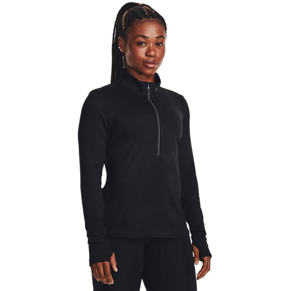 Under Armour Puolivetoketjullinen T-paita Qualifier Run Musta XL Nainen