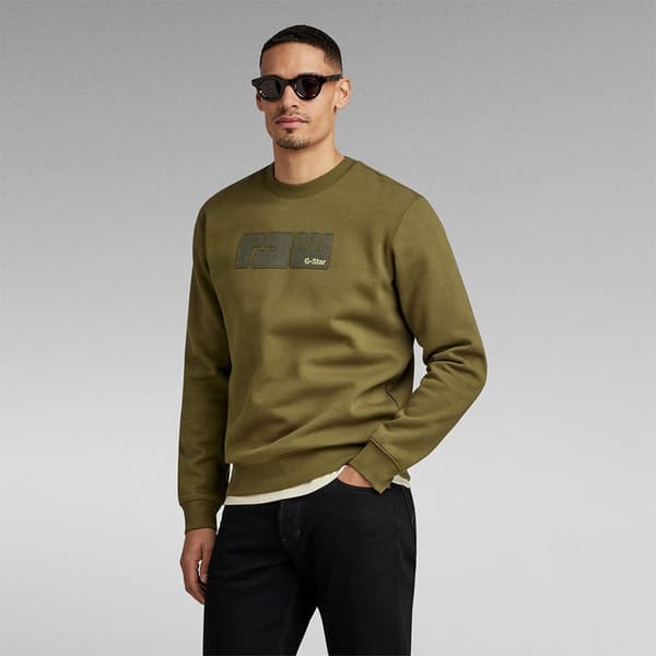 G-star Sweatshirt Felt R Grøn S Mand