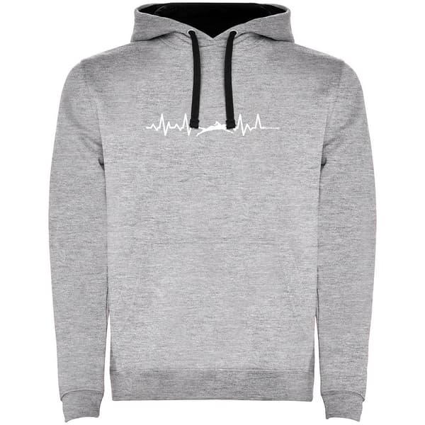 Kruskis Huppari Swimming Heartbeat Two-colour Harmaa 3XL Mies