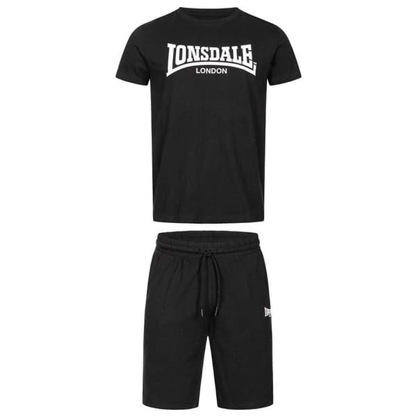 Lonsdale T-shirt Og Short Set Moy Sort XL Mand