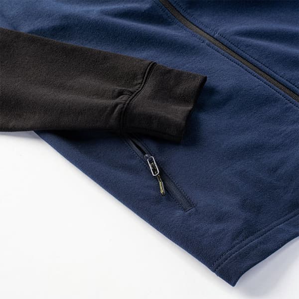 Iq Sweatshirt Med Fuld Lynlås Silve Blå S Mand