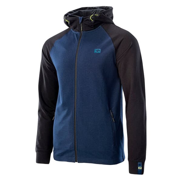 Iq Sweatshirt Med Fuld Lynlås Silve Blå S Mand