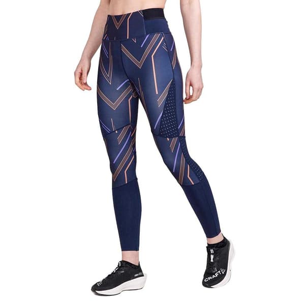 Craft Leggings Pro Hit Blocked Blå S Kvinde