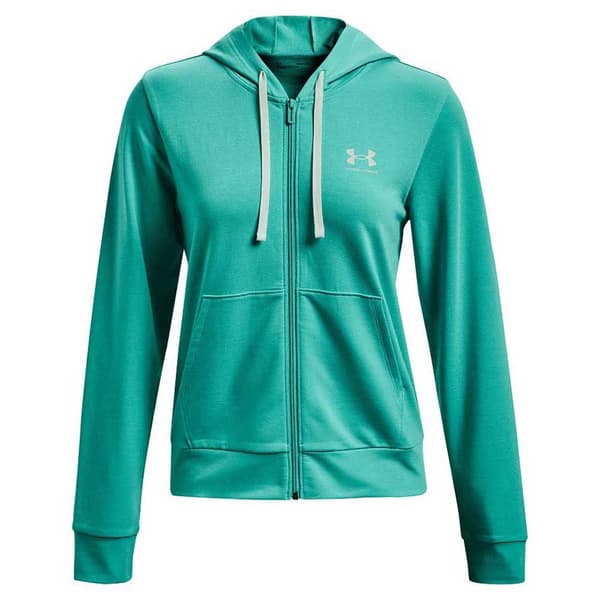 Under Armour Sweatshirt Med Fuld Lynlås Rival Terry Blå L Kvinde