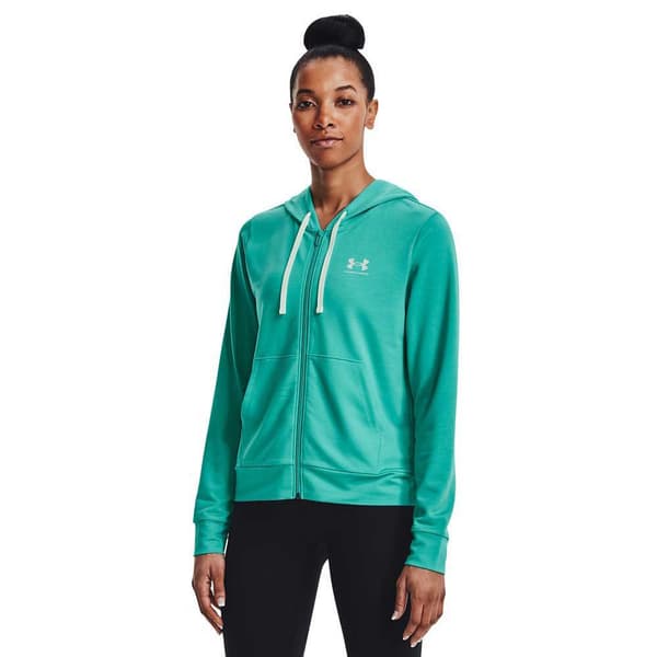 Under Armour Sweatshirt Med Fuld Lynlås Rival Terry Blå S Kvinde