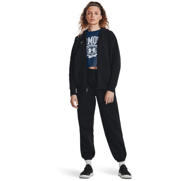 Under Armour Sweatshirt Med Fuld Lynlås Rival Fleece Sort S Kvinde