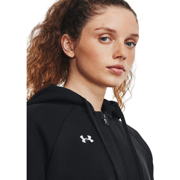 Under Armour Sweatshirt Med Fuld Lynlås Rival Fleece Sort S Kvinde