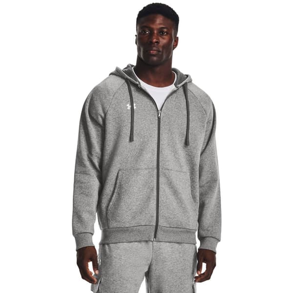 Under Armour Full Vetoketjullinen Villapaita Rival Fleece Harmaa XL / Regular Mies