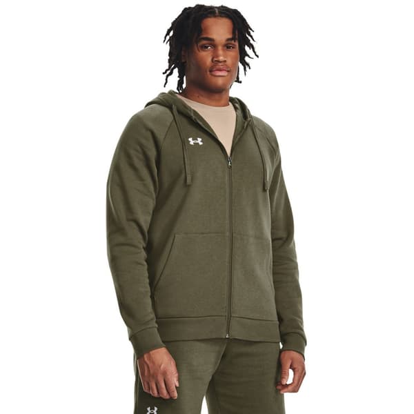 Under Armour Full Vetoketjullinen Villapaita Rival Fleece Vihreä M / Regular Mies