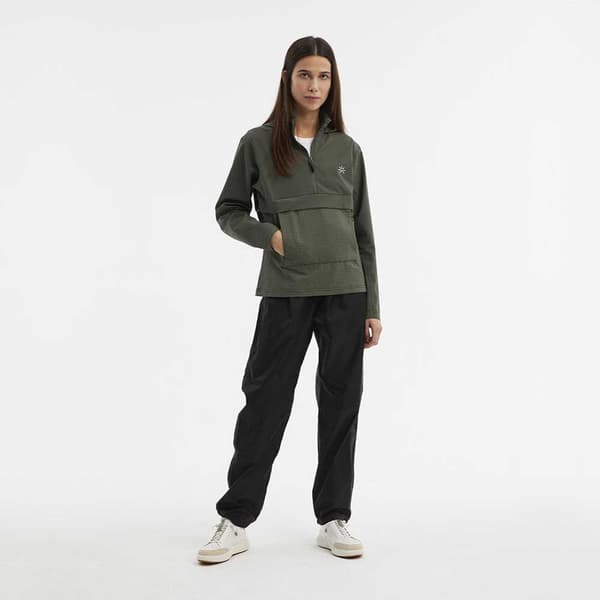 Tropicfeel Halv Lynlå Sweatshirt Ns40 Grøn M Kvinde