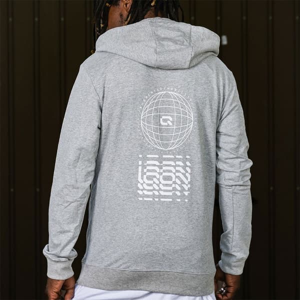 Iqon Sweatshirt Med Full Dragkedja Explore World Grå L Man
