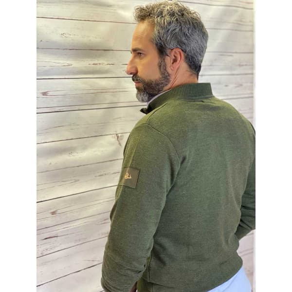 Pasion Morena Puoliksi Vetoketjullinen Villapaita Logo Vihreä 3XL