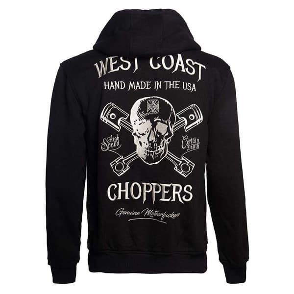 West Coast Choppers Sweatshirt Med Full Dragkedja High Speed Svart L Man