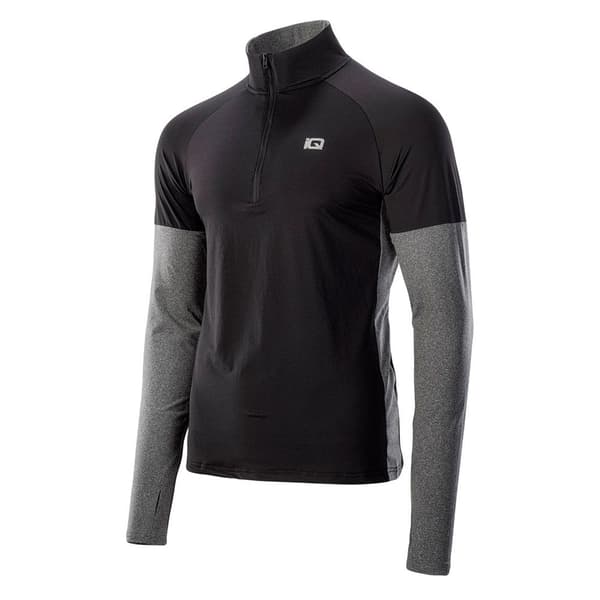 Iq T-shirt Med Halv Dragkedja Immo Svart,Grå M Man