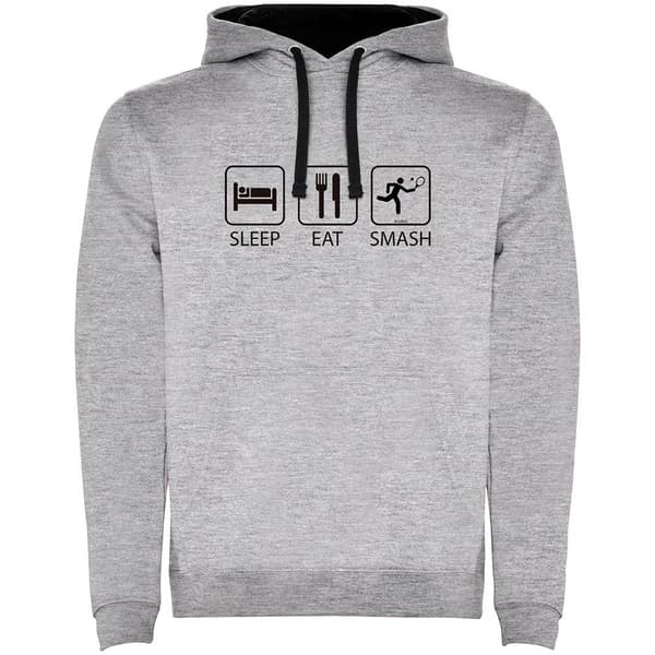 Kruskis Huppari Sleep Eat And Smash Two-colour Harmaa S Mies