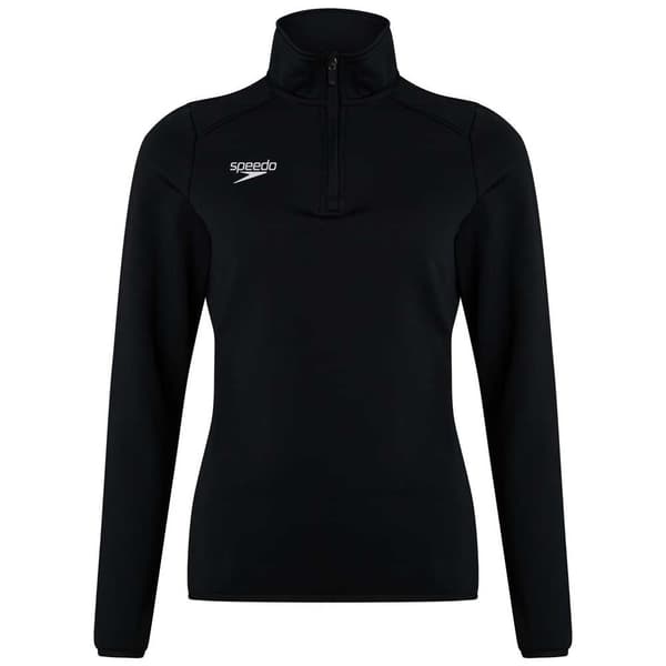Speedo Halv Lynlås Fleece Club Sort 14 Kvinde