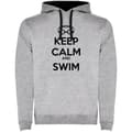 Miniatyrbild 1 av 3: Kruskis Tvåfärgad Luvtröja Keep Calm And Swim Grå 3XL Man