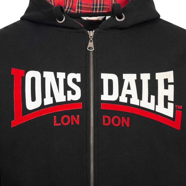 Lonsdale Full Vetoketjullinen Villapaita Nateby Musta 2XL Mies
