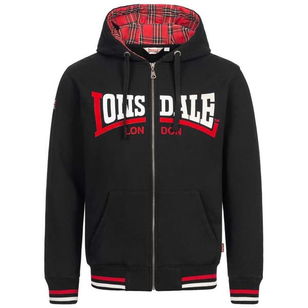 Lonsdale Full Vetoketjullinen Villapaita Nateby Musta 2XL Mies